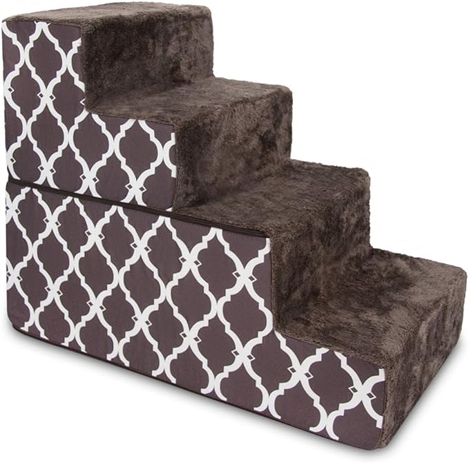 Best Pet Supplies Portable Foldable Foam Pet Stairs/Steps for Couch 4-Step (H: 22")