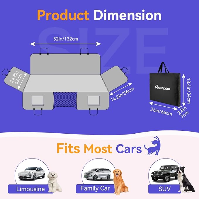 Back Seat Extender for Dogs 400lbs, Hard
