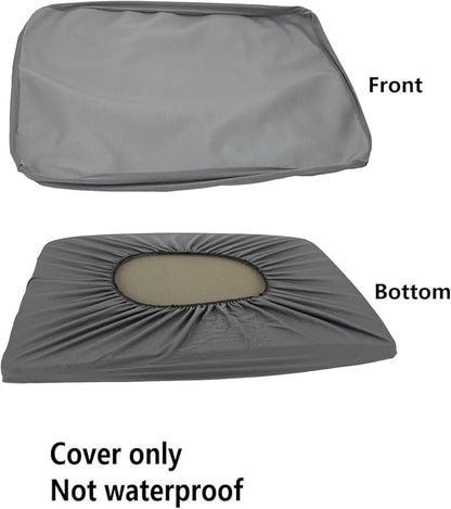 Grey Faux Leather Dog Bed Cover Not Waterproof Hair Resistant 20 x 15 Inch