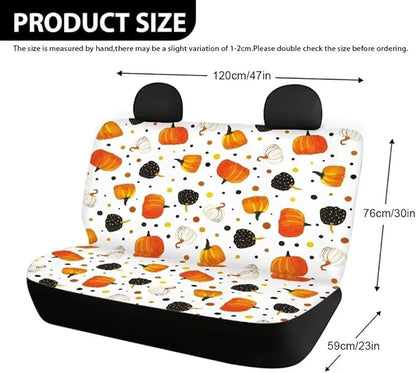 Multi-colored Pumpkin Car Backseat Covers