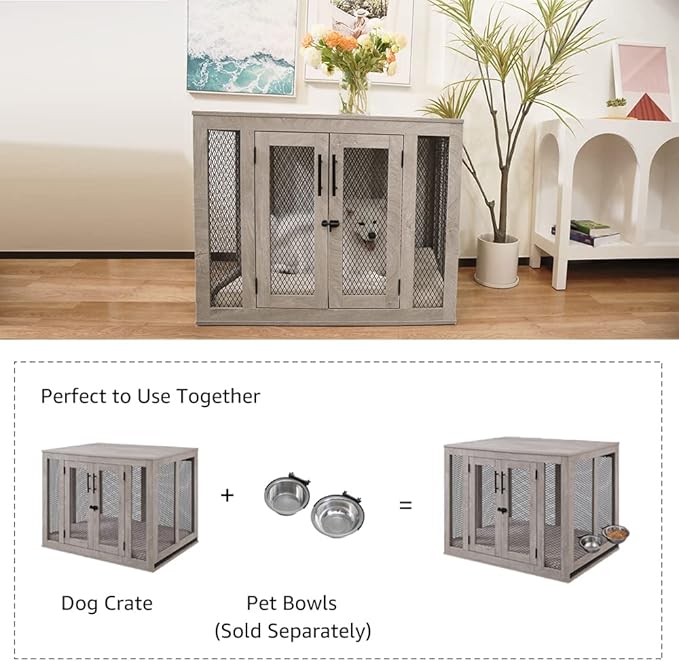unipaws Large Dog Crate Furniture 70 lbs