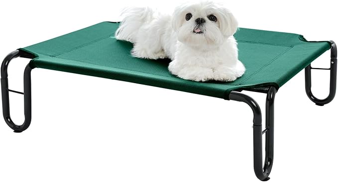 pettycare Elevated Outdoor Dog Bed 35 lbs,Green