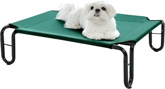 pettycare Elevated Outdoor Dog Bed 35 lbs,Green