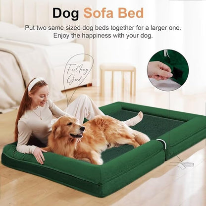 Large Dog Bed Orthopedic Washable: Beds Bolster XXL Bed Big XLarge Dogs Egg Crate Foam Sofa Couch Waterproof Removable Cover