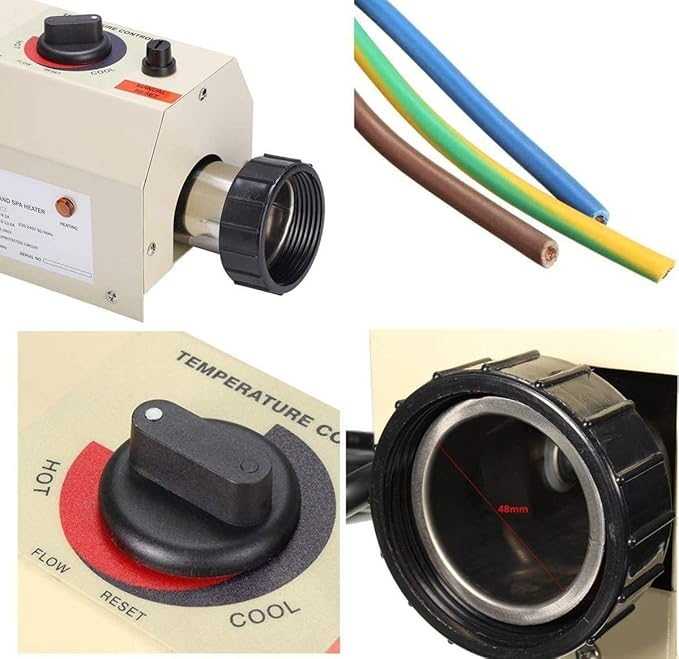 3KW 220V 240V Electric Water Heater Thermostat SPA Bath Heater Pump