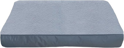 Dog Bed Cover 47L x 29W x 4H Inch,Heavy Duty Durable Waterproof Fluffy Soft Short Plush Replacement Dog Bed Covers,Washable Removable Pet Bed Mattress Cover with Zipper.Grey,Cover Only.