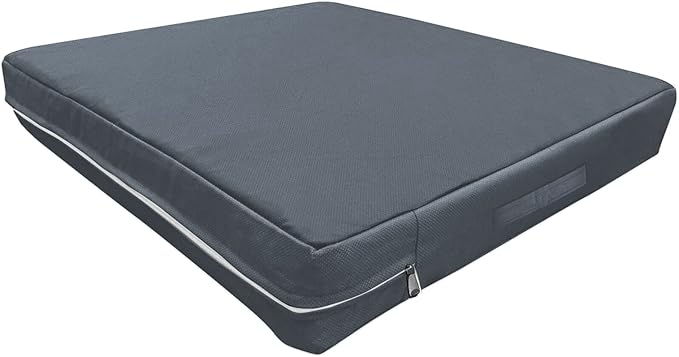 Waterproof Dog Bed Cover. (53 L x 42 W x 5 H inches) Washable Removable Orthopedic, Cooling Gel and Memory Foam pet Bed Protector Cover. Cover only. (Gray)