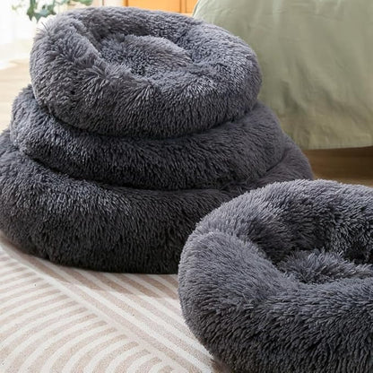 Donut Dog Bed Cat Bed Fluffy Calming Pet 3Kg Pet
