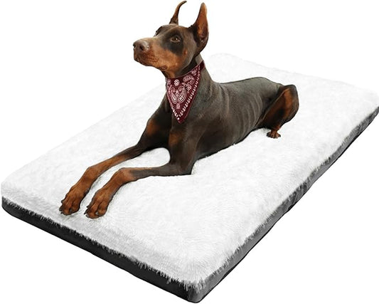 KISYYO Dog Beds for Large Dogs Fixable Deluxe Cozy Dog Kennel Beds for Crates Washable Dog Bed 36 x 23 x 3 Inches,