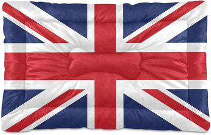 British Flag Pet Bed Pad Soft Dog Bed Mat with Anti-Slip Bottom