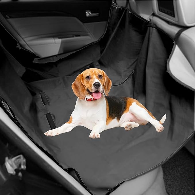 Car Backseat Pet Seat Cover with Seat Retainer and Velcro Cord