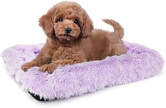 24 Inch Dog Crate Bed for Small Dogs Washable Orthopedic Flat for Inside Crate Cages Kennel House Sofa Plush Comfy Sleeping