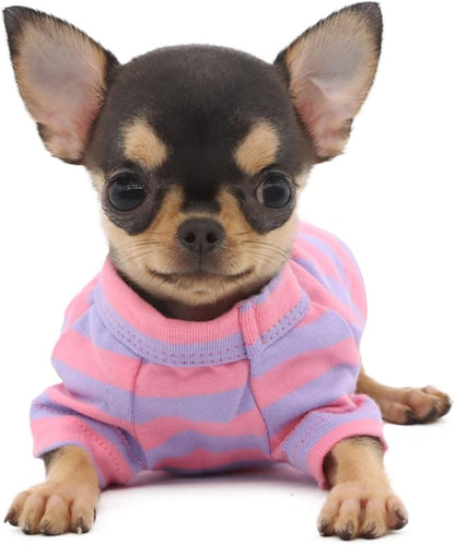 LOPHIPETS 100% Breathable Cotton Striped Dog Tee Shirt
