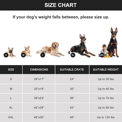 Premium Washable Dog Beds XL Sized Dog 42 Inch 90 lbs, 42" x 28", Dark