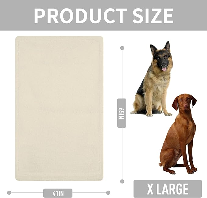 furrybaby Dog Blanket Soft Dog Blankets for Large Dogs Puppy Essentials Washable Fluffy Sherpa Fleece Cat Blanket 41x65 Inches for Bed Furniture Couch Sofa (Double-Layer X Large