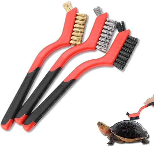 3 Pcs Turtle Cleaning Brush, Remove Aquatic Mud, Dirt, & Contaminants from Tortoises Shells, Aquarium Brush for Cleaning Turtle, Reptile Food Dish