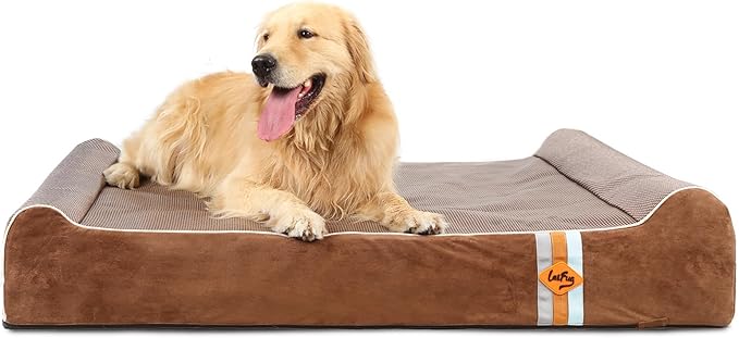 Laifug Orthopedic Memory Foam Extra Large Dog Bed Pillow (50" x 36" x 10"