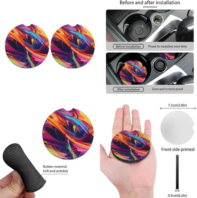 Splashing Graffiti 13 PCS Car Seat Cover Spiral