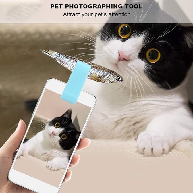 2pcs Pet Selfie Clip Tool, Pet Selfie Artifact Toys Pet Selfie Stick Dog Camera Lens Phone Clip Photographing Props Attract Attention