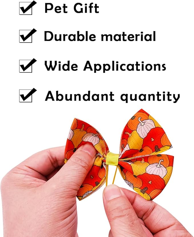 24Pcs/12 Pairs 4" Big Dog Hair Bows Fall