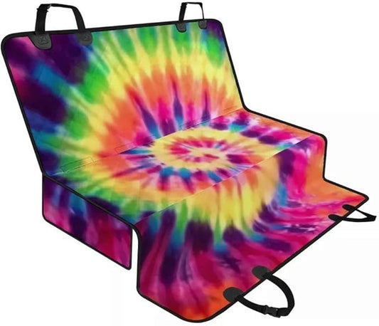 AFPANQZ Rainbow Tie Dye Car Seat Cover Pet