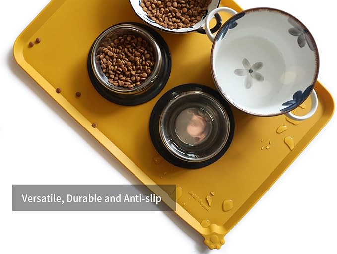 Hoki Found Large Silicone Pet Food Mats Tray