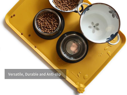 Hoki Found Large Silicone Pet Food Mats Tray