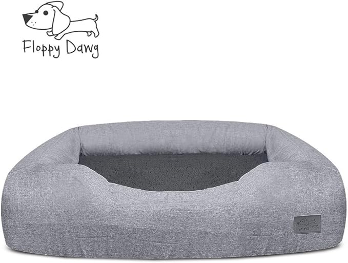 Floppy Dawg Bolster Dog Bed Replacement Cover. Fits PetFusion 36L x 30W.