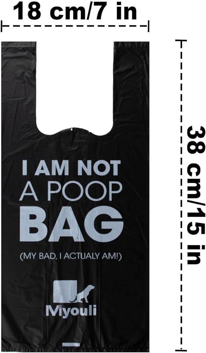 300 Counts Extra Thick Black Biodegradable Pet Poop