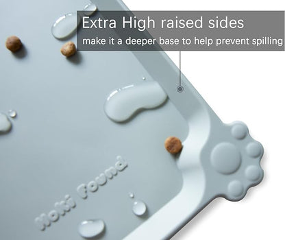 Hoki Found L Silicone Pet Food Mats Tray with Higher Lips