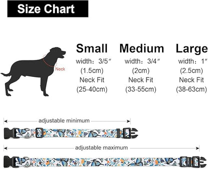Adjustable Dog Collar with Patterns