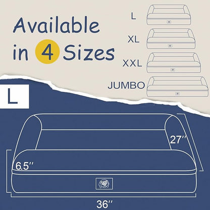 Orthopedic Washable Large Dog Bed: Large Dog Bed Bolster Waterproof