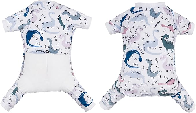 CuteBone Soft Puppy Pajamas Cute Dog Pjs Jumpsuit Pet Clothes Apparel P160M Medium