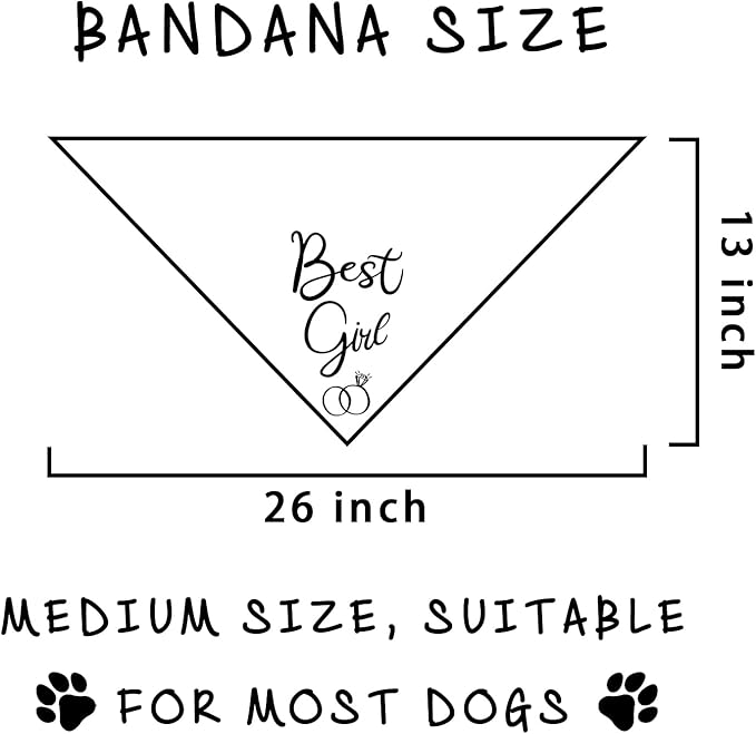 Best Girl Dog Wedding Bandana Bridal Shower Gift