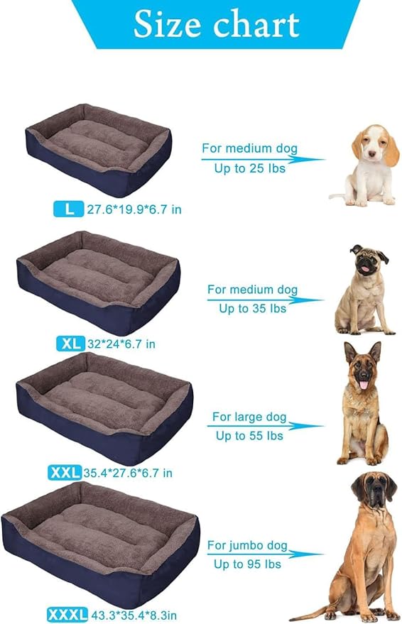 PUPPBUDD Dog Beds for Medium Dogs