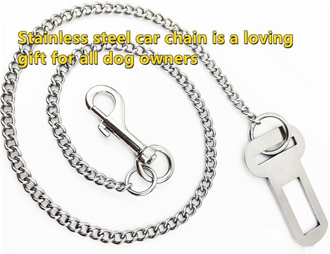 Stainless Steel No chew Dog Car Seat Belt Dogs(60cm)
