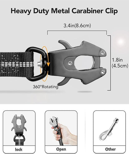 Joytale Tactical Dog Leash Heavy Duty 4-6FT Shock 2 Padded