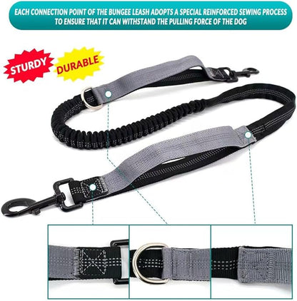 Hands Free Dog Leash with Dog Walking Fanny Pack for Large Medium Small Dogs