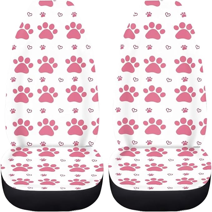 UNICEU Cute Dog Paw Print Seat Covers Car