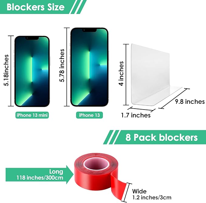 Under Bed Blocker for Pets 8 Pack 4 inches