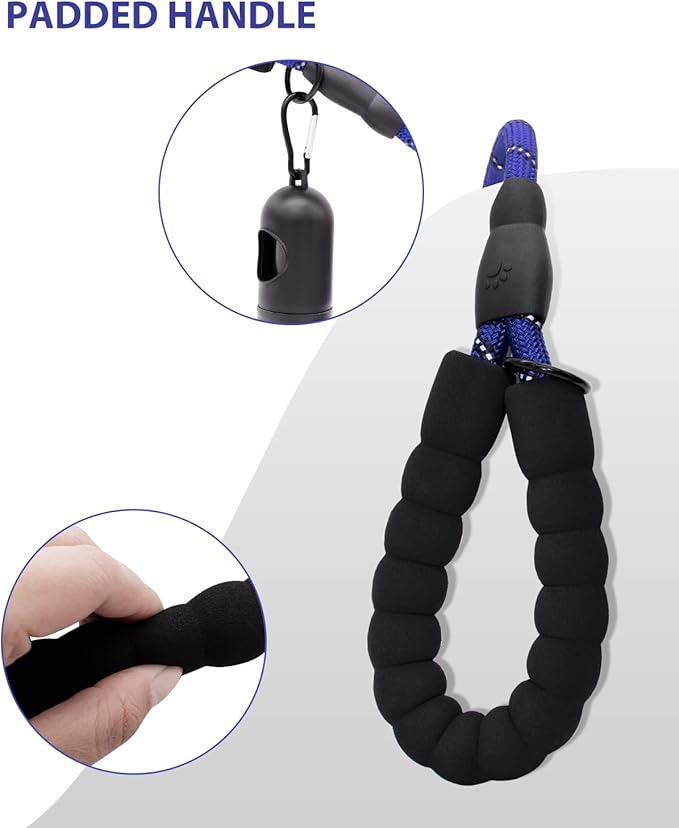 Dog Leash Heavy Duty 4/5/6FT Reflective 6'*1/2'', Navyblue