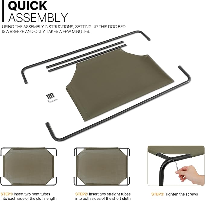 MoNiBloom Elevated Dog Bed for Large Dogs 54 Inches