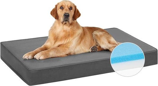 Veehoo Memory Foam Dog Bed for Large Dogs-Orthopedic Dog Bed with Removable Washable Cover