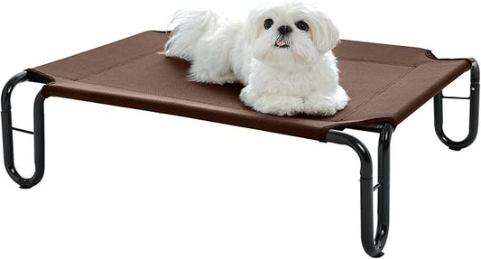 pettycare Elevated Outdoor Dog Bed 35 lbs,Brown
