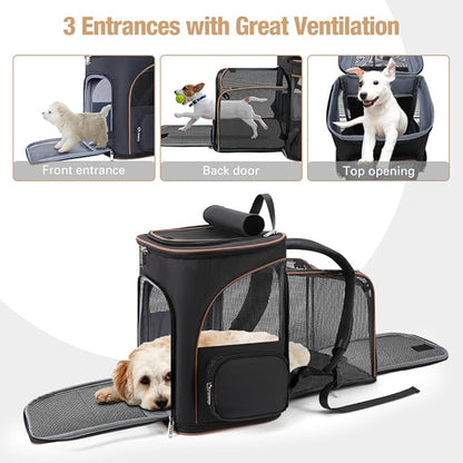 Lekereise Black Cat Backpack for Large Cats and 20-25 Lbs