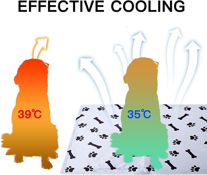 Gel Cooling Mat for Dogs : Outdoor Cooling Pad for Dog (31.4" x 47.2"
