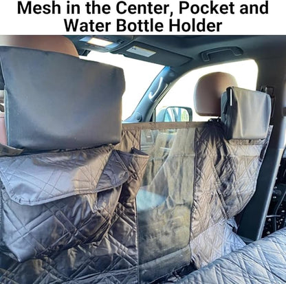 Formosa Covers Deluxe Quilted and Padded Dog Car Back Seat Cover with Non-Slip Back Best for Car Truck and SUV 56"x94", Black