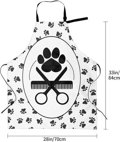 Perinsto Pet Dogs Grooming Waterproof Apron With 2