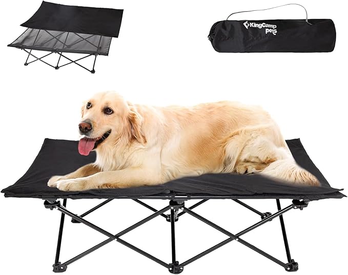 KingCamp Elevated Dog Bed with Separate Washable Sleeping Mat