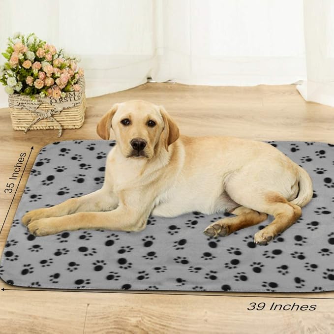 Comsmart Warm Paw Print Blanket/Bed Cover for Dogs and Cats